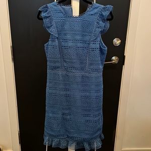 NWT j crew blue lace mini dress - size 6